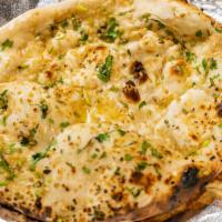 Garlic Naan · Garlic naan: white flour bread with garlic.