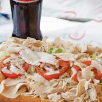 Turkey Breast Hoagie · Old school oven-roasted turkey and fresh veggies lettuce tomatoes and onions