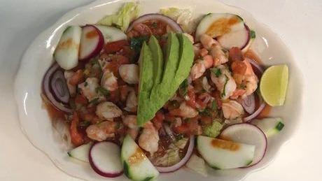 Shrimp Fajita · Served with rice, beans, salad and corn tortillas.