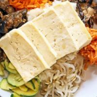 Tofu Noodle · Bean sprout, Carrot, Zucchini, Eggplant, Mushroom, Radish salad, Tofu(choice of Plain, Teriy...