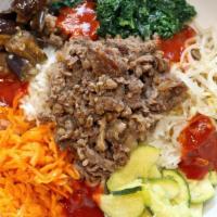 Classic · Bean sprout, carrot, burdock root, kale,  zucchini,  ground beef, egg.