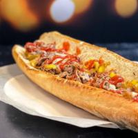 Philly Beef Steak · Comes with your choice of salt, pepper, raw/fried onions, pickles, ketchup, mustard, and mayo.