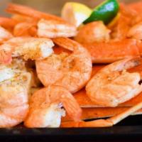 Jumbo Steamed Shrimp (1Lb.) · Steamed jumbo shrimp, served with choice of two side dishes and choice of bread.
