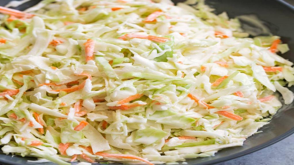 Coleslaw · A creamy and crunchy cole slaw, made fresh every day with cabbage and carrots.