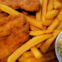 Chicken Finger Platter* · With cole slaw and fries.