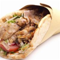 Ny Style Chicken & Beef Gyro Wrap · A hearty gyro made with roasted well marinated chicken and beef with lettuce, tomato, onion ...