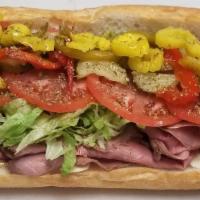 Roast Beef Hoagie · Giordano (Philly famous) top round roast beef with your choice of cheese and toppings.