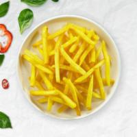 Regular French Fries · Potato fries cooked until golden brown and garnished with salt.