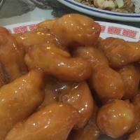 Honey Chicken · Crispy White Meat in a Unique Honey Special Sauce