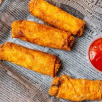 Buffalo Chicken Egg Rolls · 4 Buffalo Chicken Egg Rolls comes with a side of Sriracha Ketchup