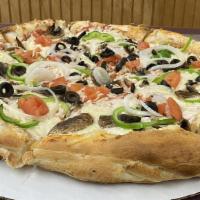 Veggie Lover'S Pizza (Large 16'') · Mushrooms, onions, peppers, tomatoes, & olives.
