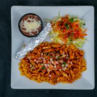 Sonoran Platter · Gluten free. A juicy, mesquite grilled chicken fillet topped with pico de gallo, served with...