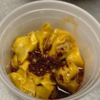 Szechuan Dumpling (10Pc) · Pork wontons with a spicy Szechuan sauce