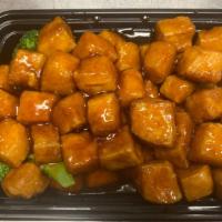 General Tso'S Tofu · Served with white rice. Hot and spicy.