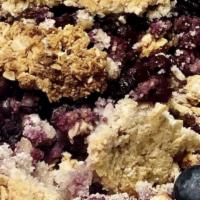 Blueberry Crumble · Cal 408, gluten free, antioxidant rich. This dessert is not only good to your taste buds, bu...
