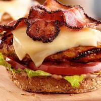 Grilled Chicken Sandwich · Grilled marinated chicken breast, applewood smoked bacon, bib lettuce, vine ripe tomato, red...