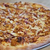 * Jackson Chicken Bbq Pizza · Pulled chicken, basted with our homemade BBQ sauce and a mix of caramelized sliced red onion...