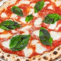 Marguerita Pizza · Tomato sauce, fresh mozzarella, fresh basil