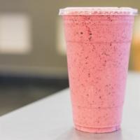 Da Berry Best (Sunni'S Surprise) · One scoop vanilla protein, strawberry, raspberry, blueberry, ten ounces of apple juice and i...