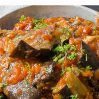 Aubergine Curry · Smoked eggplant/ onion/ tomato/ garlic
