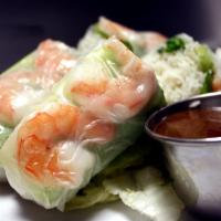 Fresh Summer Rolls · Classic Vietnamese favorite!  Mixed greens, rice noodles, bean sprouts, fresh herbs.  Served...
