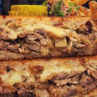 Duck Grilled Cheese · Duck Confit,  Cranberry Bread, Bourbon Apple Butter, Caramelized Onions, Blue Cheese Mustard...