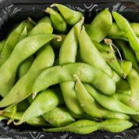 Edamame · Lightly salted steamed Japanese beans.