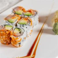 Red Snapper Roll · Red snapper with chili sauce, fish roe and avocado.