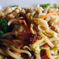 Chicken Udon · Thick wheat flour noodles.