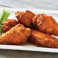 10 Bone-In Wings · 10 Traditional Bone-In Chicken Wings with your choice of sauce. Served with celery, carrots ...