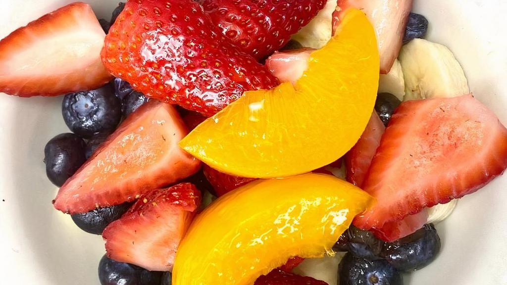 Fruit Cup · Fresh Blueberries, strawberry banana & peach.