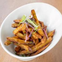 Sweet Potato Yam Fries · caramelized honey butter