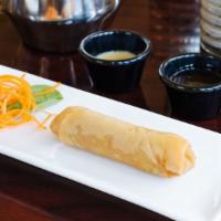 Vegetarian Spring Roll · Small roll of pastry filled with vegetables. vegetarian.