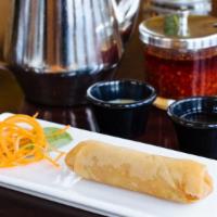 Chicken Spring Roll · Small roll of pastry filled with chicken and vegetables.