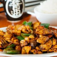 Chicken & Shrimp With Cashew Nuts · Served with white rice or brown rice.