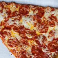 Jumbo Slice Pepperoni · Crafted with a special three-cheese blend and topped generously with beef pepperoni.