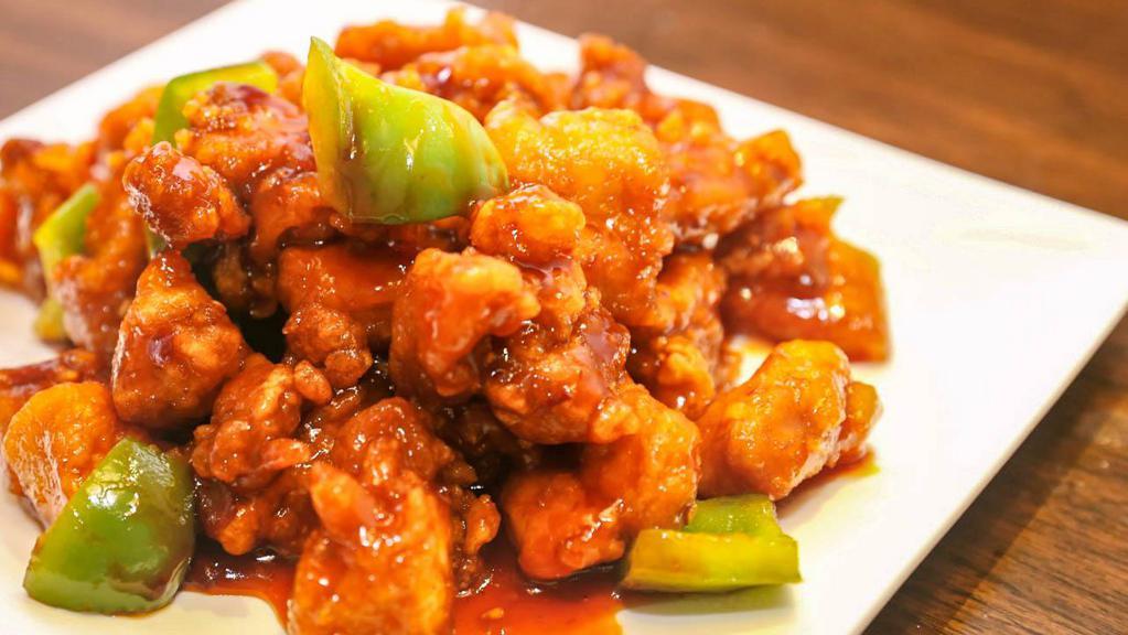 Crispy General Tso'S Chicken · Hot and Spicy Tender chunks of boneless chicken with special sauce. Shrimp for an additional charge. Hot and spicy.
