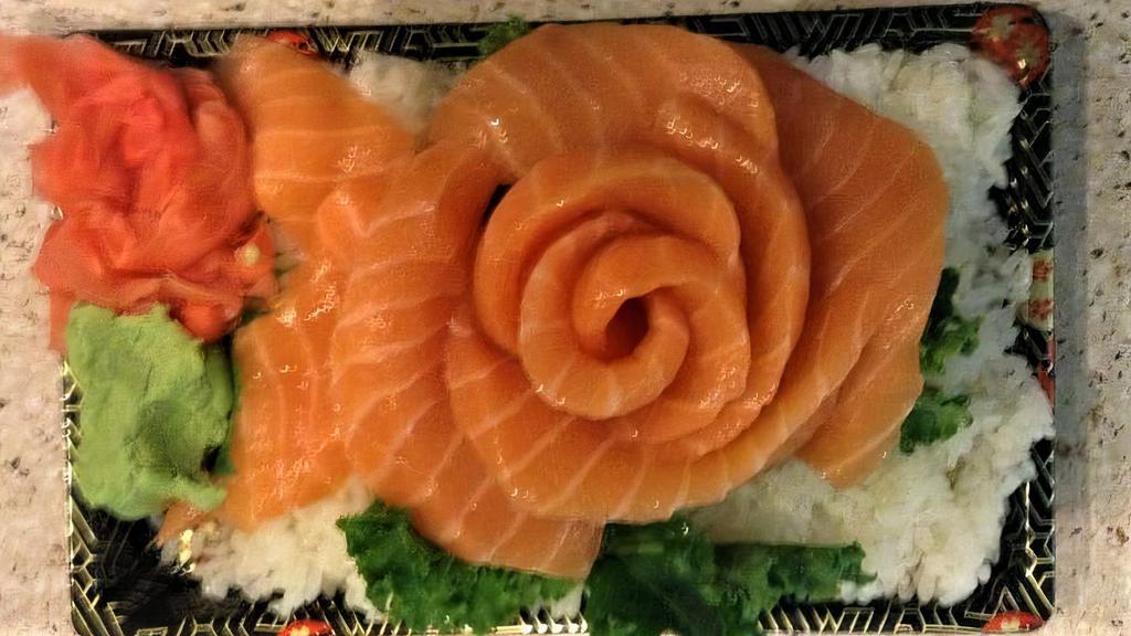 Sake Don · Fresh salmon sashimi over rice.