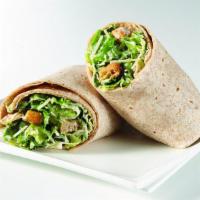 Chicken Caesar Wrap (Large) · Grilled Chicken, Romaine Lettuce, Shredded Parmesan Cheese, Home-Style Croutons and our Crea...