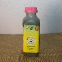 Cucumber Pineapple Cold-Pressed Juice  · Cold-Pressed Cucumber & Pineapple 
All Natural Premium Beverage 
Dairy Free and Vegan
Unpast...