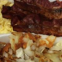 2 Eggs With Pork Bacon Plater · 