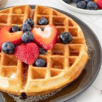 Classic Waffle · A warm sweet homemade waffle. Served with maple syrup or other toppings.