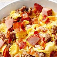 The Meat Lover'S Bowl · Loaded with bacon, sausage, pork roll, ham, and Choice of Cheese