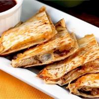 Bbq Quesadilla  · Cheese, Choice of meat (chicken or steak), & BBQ sauce