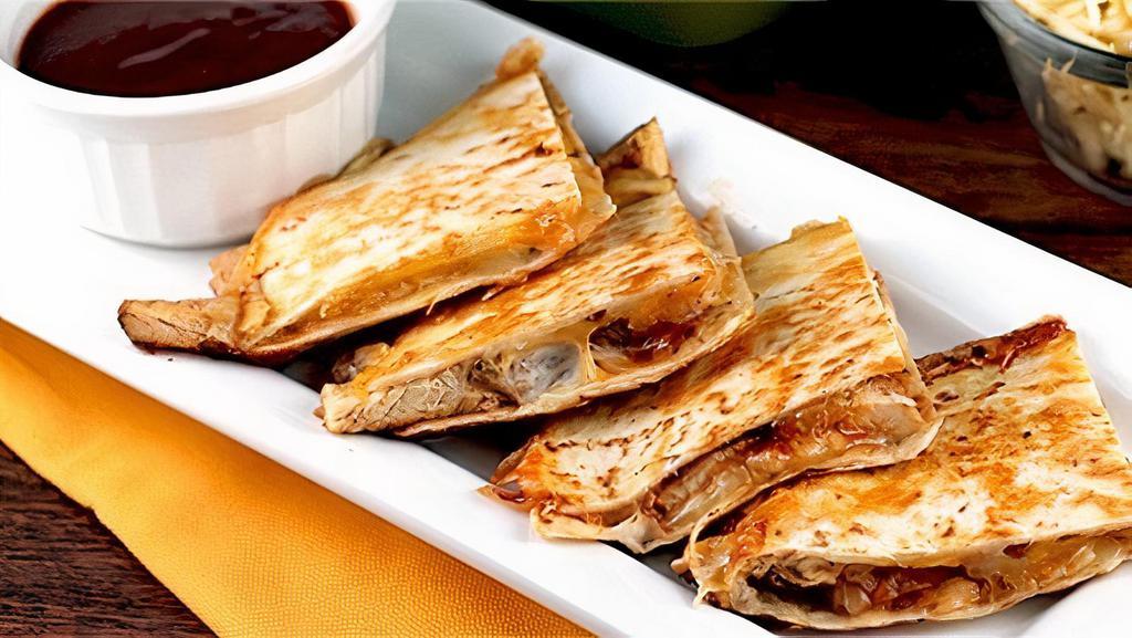 Bbq Quesadilla  · Cheese, Choice of meat (chicken or steak), & BBQ sauce