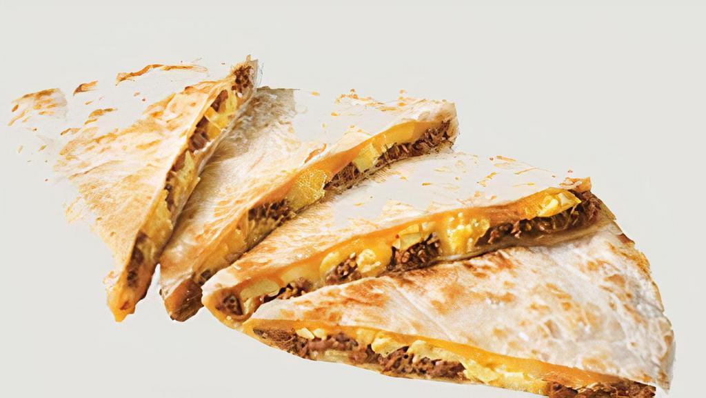 Steak Quesadilla · Cheese & Steak, Served with Sour Cream & Salsa