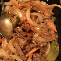 Shredded Spicy Beef · Hot & spicy.