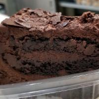 Double Chocolate Cake · Slice a double chocolate cake
