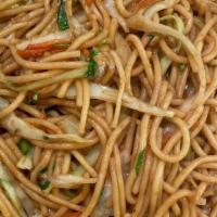 Hakka Noodles · Street-style Indo-Chinese dish of stir-fried noodles, veggies, and sauces.