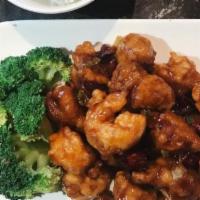 Dragon & Phoenix · General tso's chicken and shrimp.